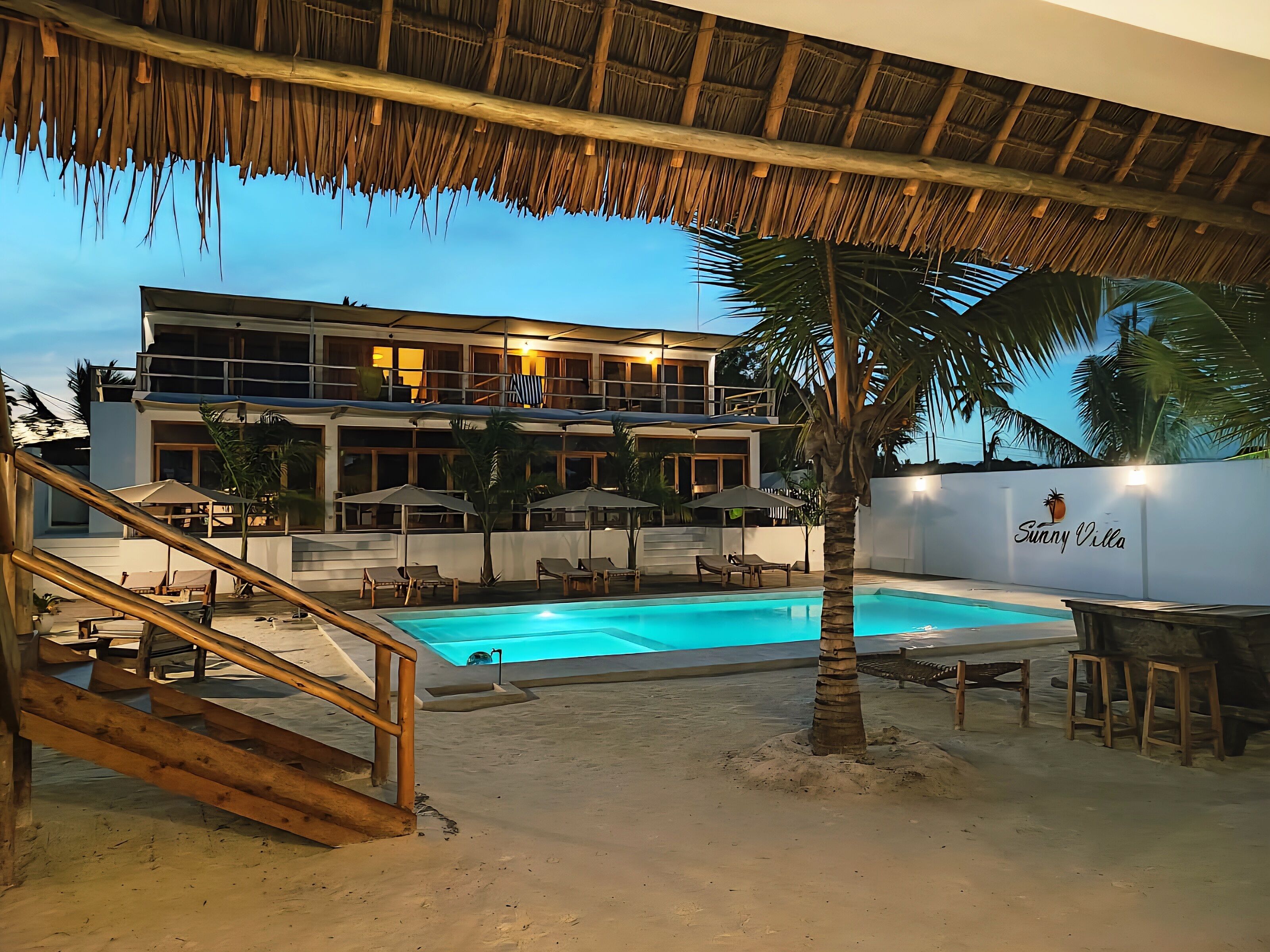 Front of property – evening/night