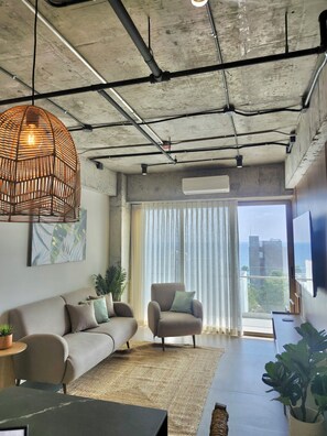 Living area - Zonte Terrace - 2BR Designer Loft with Surf Views (El Zonte)