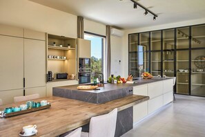 Dining - Exclusive design villa facing Cabrera (Ses Salines)