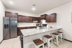 Fridge, microwave, oven, stovetop - Coastal 2BR 2BA Home   King Bed   Smart TVs B (El Paso)