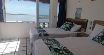 Macumba Hotel and Restaurant The best view of the Ria Lagartos.