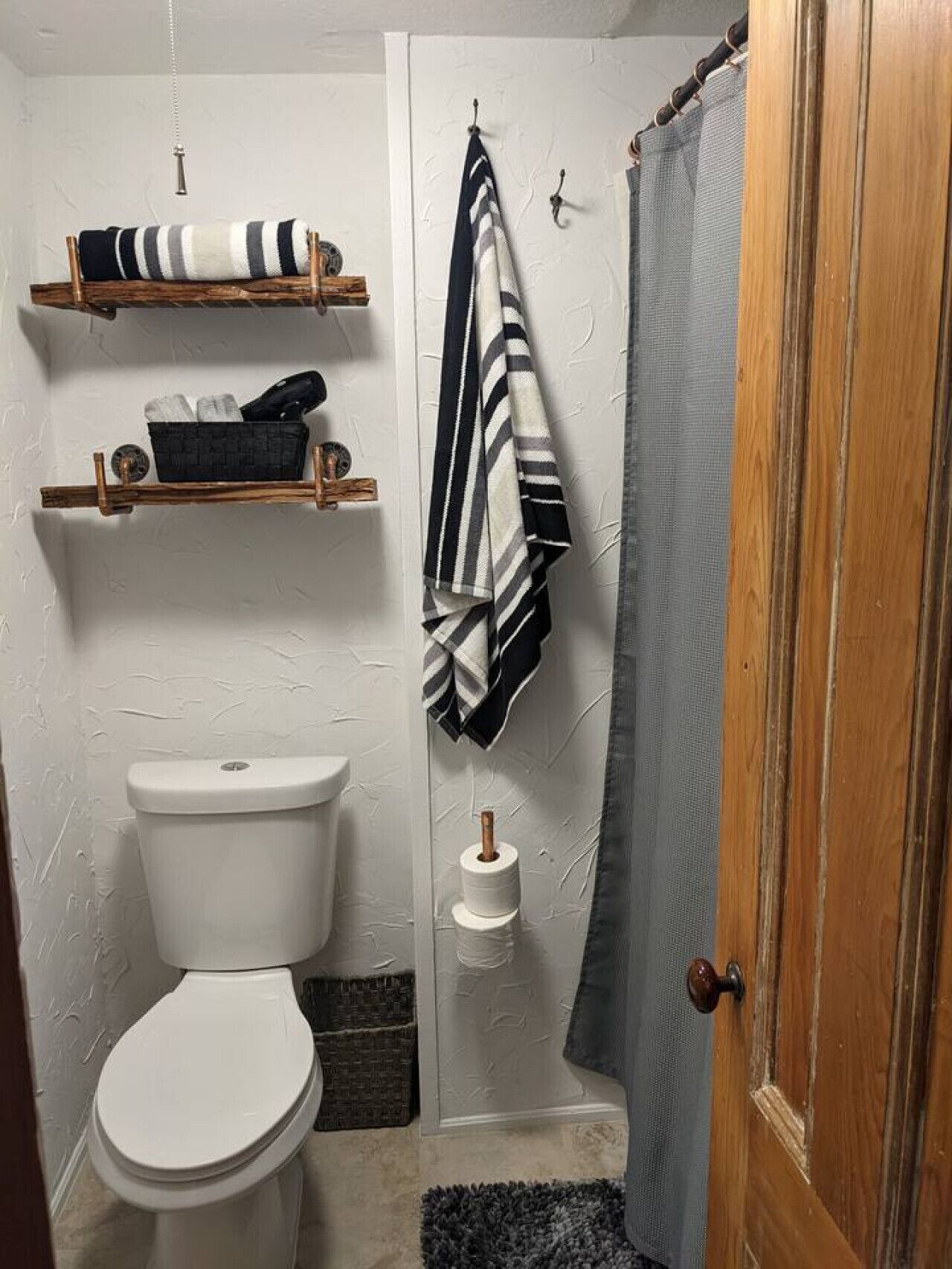 Hair dryer, towels