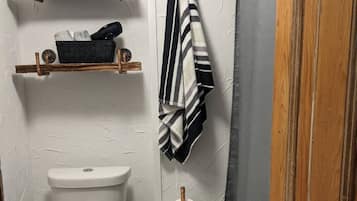 Hair dryer, towels
