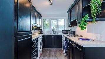 Microwave, oven, stovetop, toaster