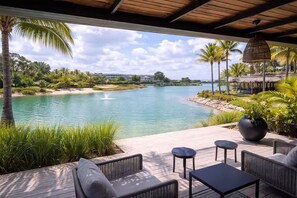 Terrace/patio - Encantador 1BR Vista Cana  Lago, playa y balcón (Punta Cana)
