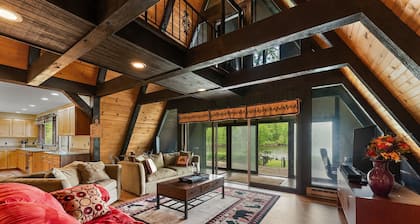 100 ACRES WITH PRIVATE LAKE! Retro Riverside Retreat Groovy A-Frame