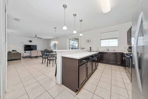 House (Multiple Bedrooms) | Private kitchen | Microwave, oven, stovetop, dishwasher - Lakeview 7BR Getaway, Pool, Great Location (Kissimmee)