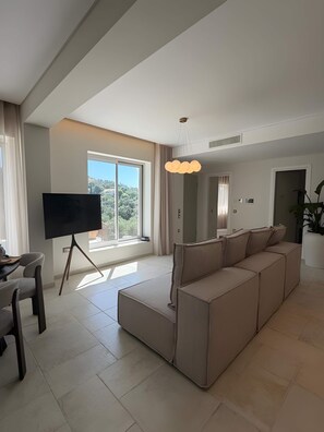 Family Villa, Pool View | Living area - Aelia Paxos Villa by All About Paxos (Paxos)