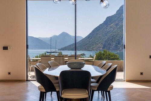 Seafront Villa with Private Beach, Pool and SPA
