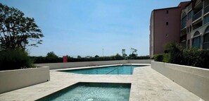 Outdoor pool - T2 Bis Swimming pool and sea view (Agde)