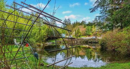 Koi Pond & Meditation Gardens Await In The Quiet Rainforest of East Sooke
