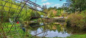 Koi Pond & Meditation Gardens Await In The Quiet Rainforest of East Sooke