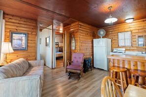 Living area - Cabin #3 - Half Moon Resort (Emily)