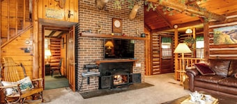 Secluded mountain cabin on 42 wooded acres/
pond/game room/Pa. Canyon/rail trail