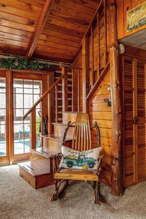 Interior - Secluded mountain cabin on 42 wooded acres
pond/game room/Pa. Canyon/rail trail (Wellsboro)
