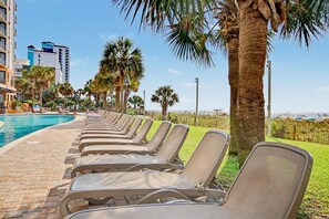 Indoor pool, a heated pool - Oceanfront Studio w/ Two Queens + Beach & Pools (Myrtle Beach)