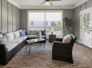 Living area - Luxury World Cup HQ - 13 min drive to MBS - Near Marta · Bar · Theater · Gym (Atlanta)