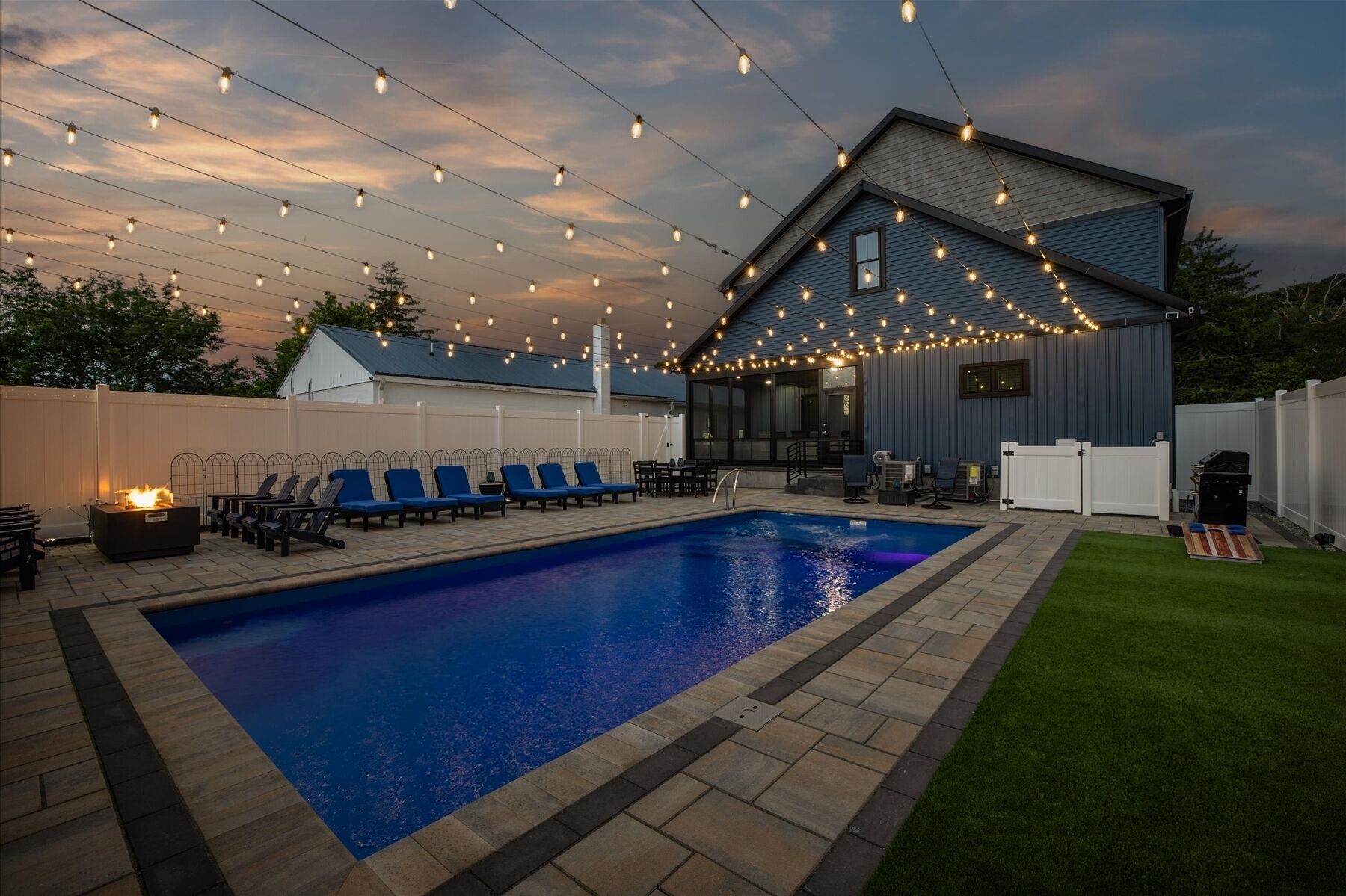 A heated pool