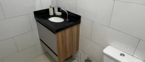 Towels, soap, toilet paper