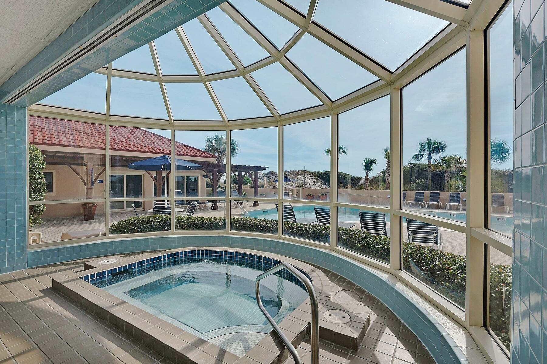 A heated pool