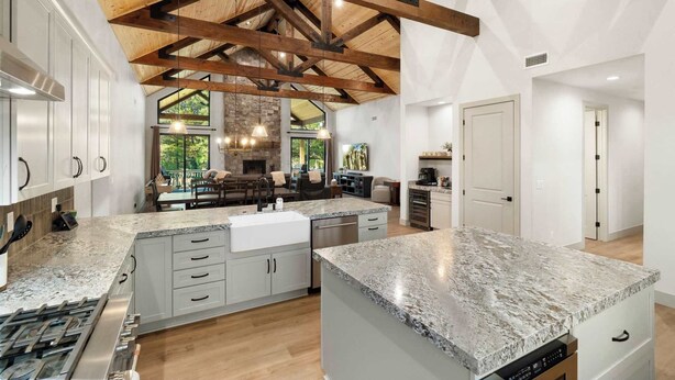 Unclassified image, 1 of 89, button - 3BR Mountain Cabin w Fireplace, Steamshower, Decks & Games (Happy Jack)