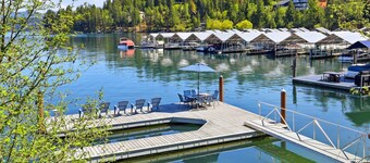 Hayden Lake Oasis | Private Dock and Boat Slip | Fire Pit and Lake Access