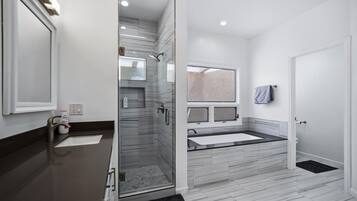 Hair dryer, towels