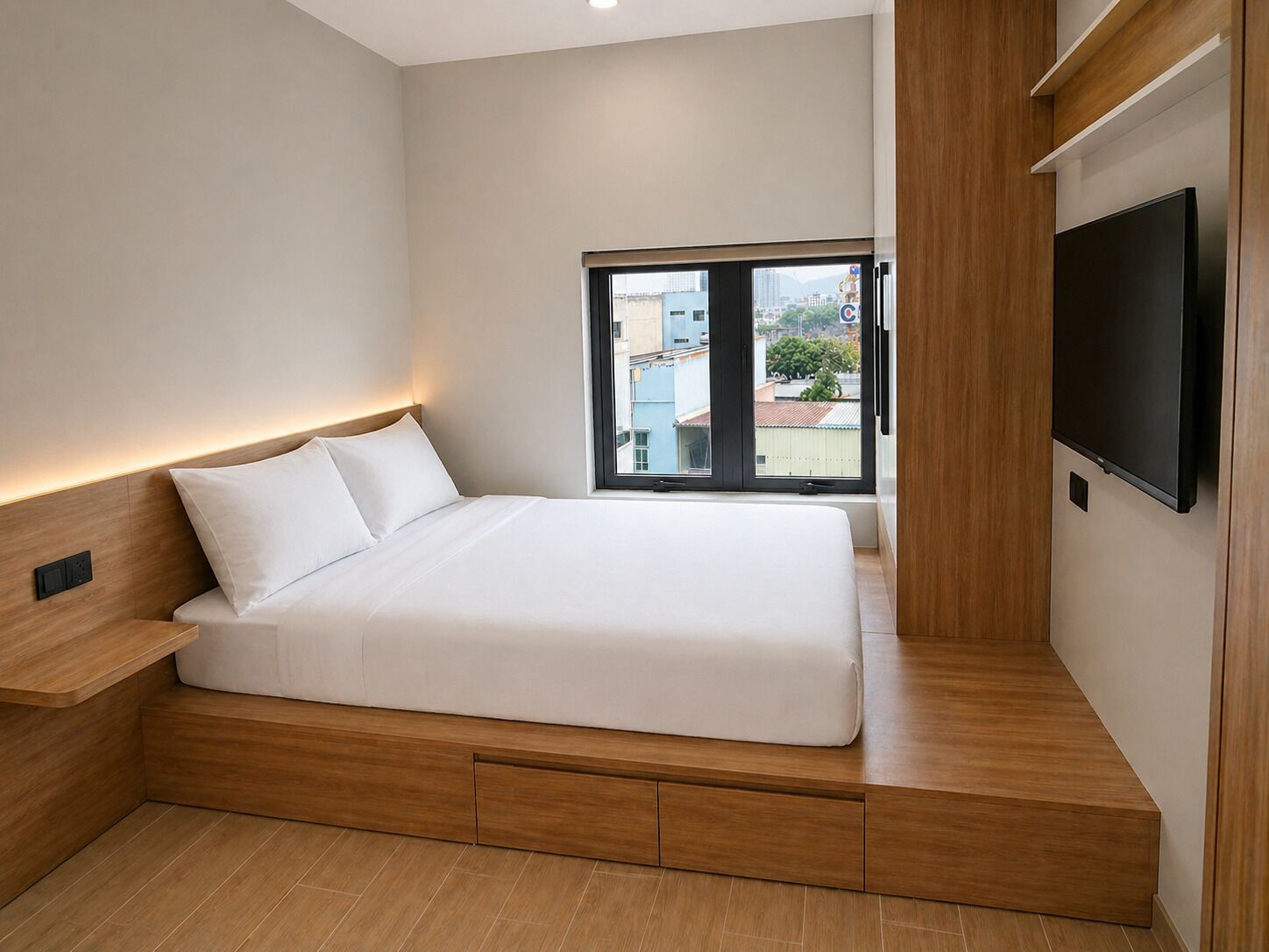 Caja de seguridad en la habitación y cortinas blackout 