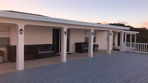 Terrace/patio - Bayside Estate - Ocean View Family Vacation Rental (Bottle Creek)