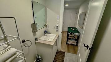 Hair dryer, towels