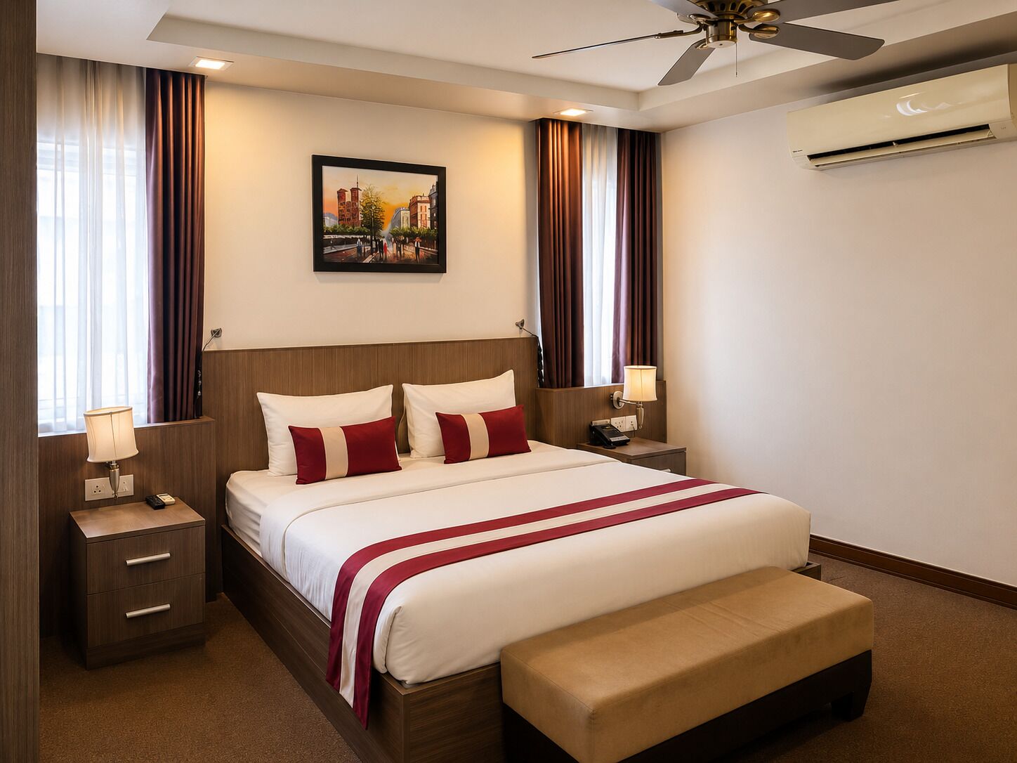 Deluxe Double Room, Balcony | Egyptian cotton sheets, premium bedding, minibar, in-room safe