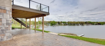 Waterfront Home, Little Wolf Lake w/ Private Patio