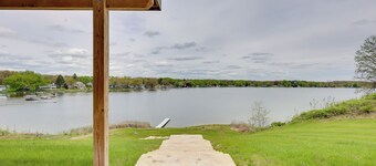 Waterfront Home, Little Wolf Lake w/ Private Patio