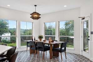 Dining - Wellness Home + Recording Studio + Pool + Sauna | Hill Country | Bonham Retreat (Dripping Springs)
