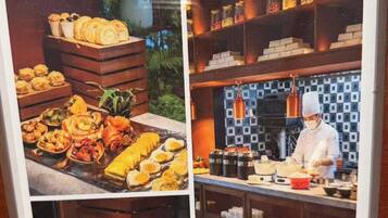 Petit déjeuner buffet servi tous les jours en supplément