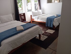 Standard Double or Twin Room | Desk, laptop workspace - blue Waxbill Lodge  (Eastern Province)