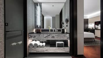 Grand Double Room, Park View | Living area | 65-inch LCD TV with digital channels