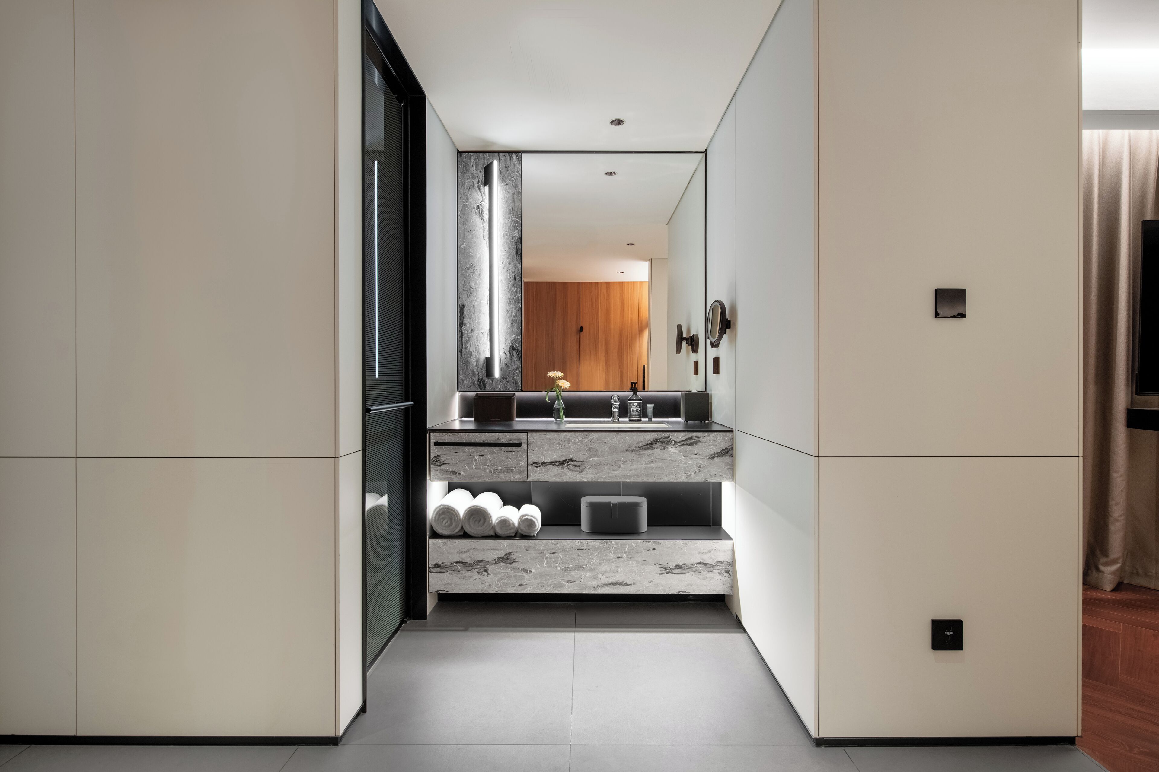 Panoramic Double Room, City View | Living area | 65-inch LCD TV with digital channels