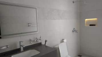 Villa, 2 Bedrooms, Private Pool, Beachside | Bathroom | Shower, free toiletries, hair dryer, slippers