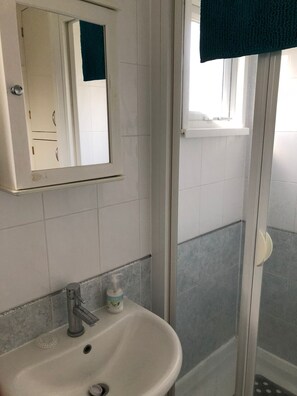 Shower, hair dryer, soap, toilet paper - Well equipped chalet on quiet site with Club House and heated pool (in season). (Stalham)