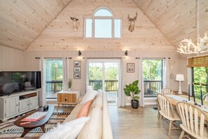 Living area - Quiet Luxury Cabin for 2–4 • Hot Tub • Forest Views (Sevierville)