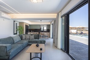 Smart TV - Villa Selene – Luxury Sea View Villa (Panormo)
