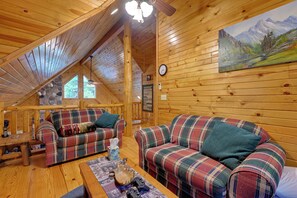 Interior - Short Walk to Lawrence Lake! Rustic Cabin w/ Deck (Oxford)