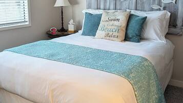 1 bedroom, iron/ironing board, travel crib, WiFi (free)