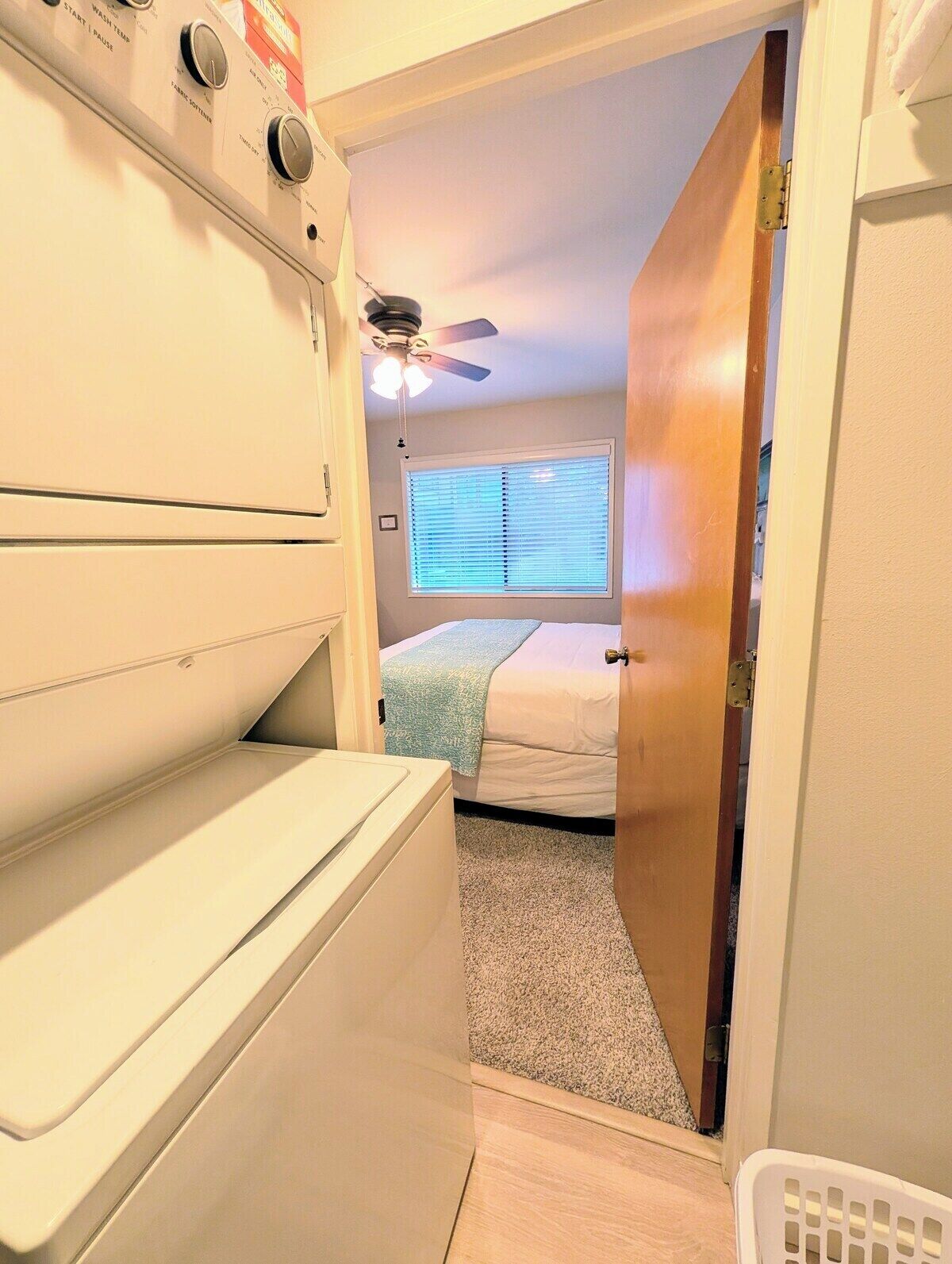 1 bedroom, iron/ironing board, travel crib, WiFi (free)