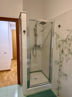 Dusche, Haartrockner, Bidet, Handtücher