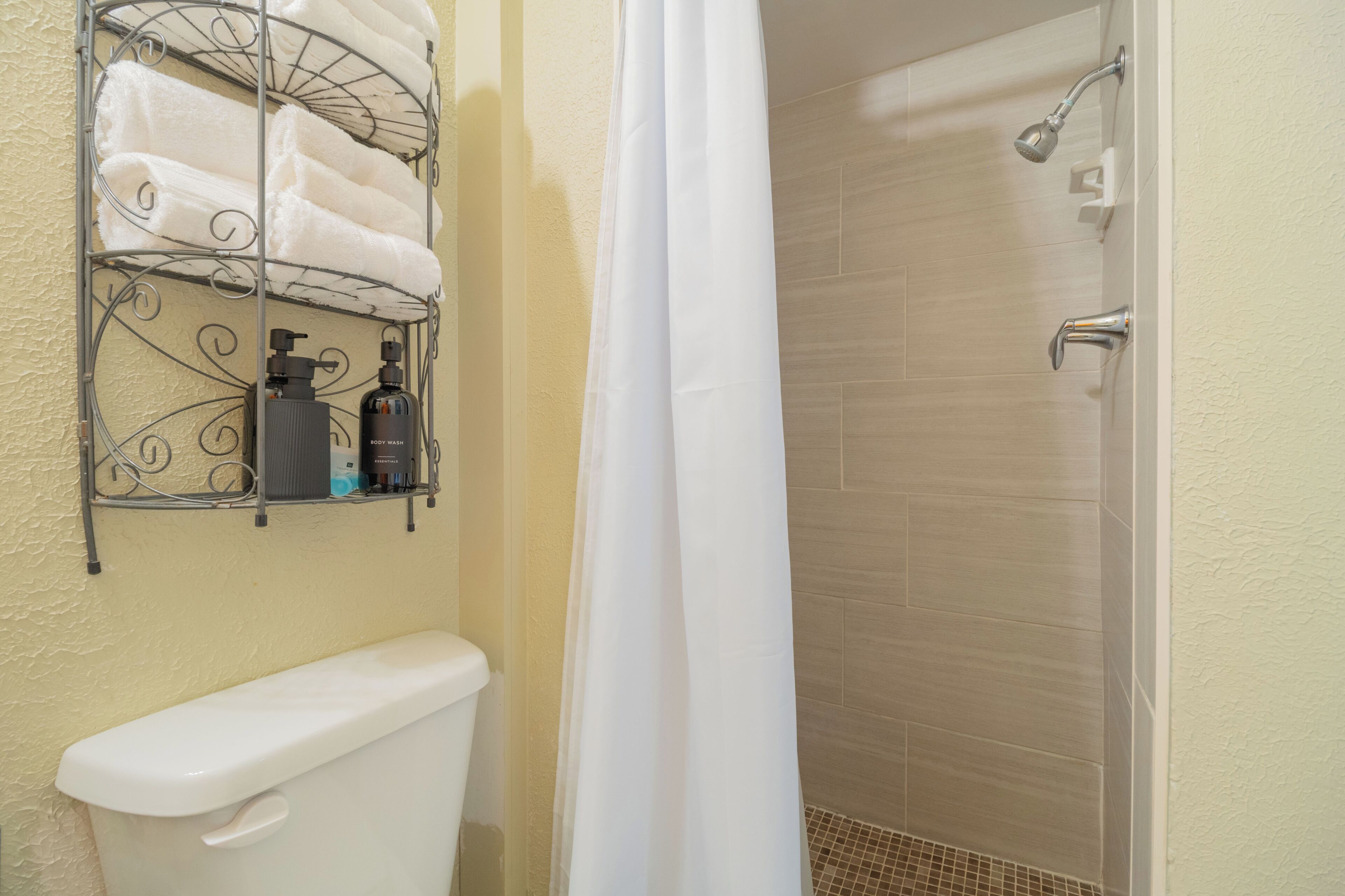 Shower, hair dryer