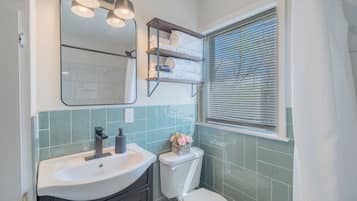 Shower, hair dryer
