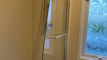 Hair dryer, soap, toilet paper