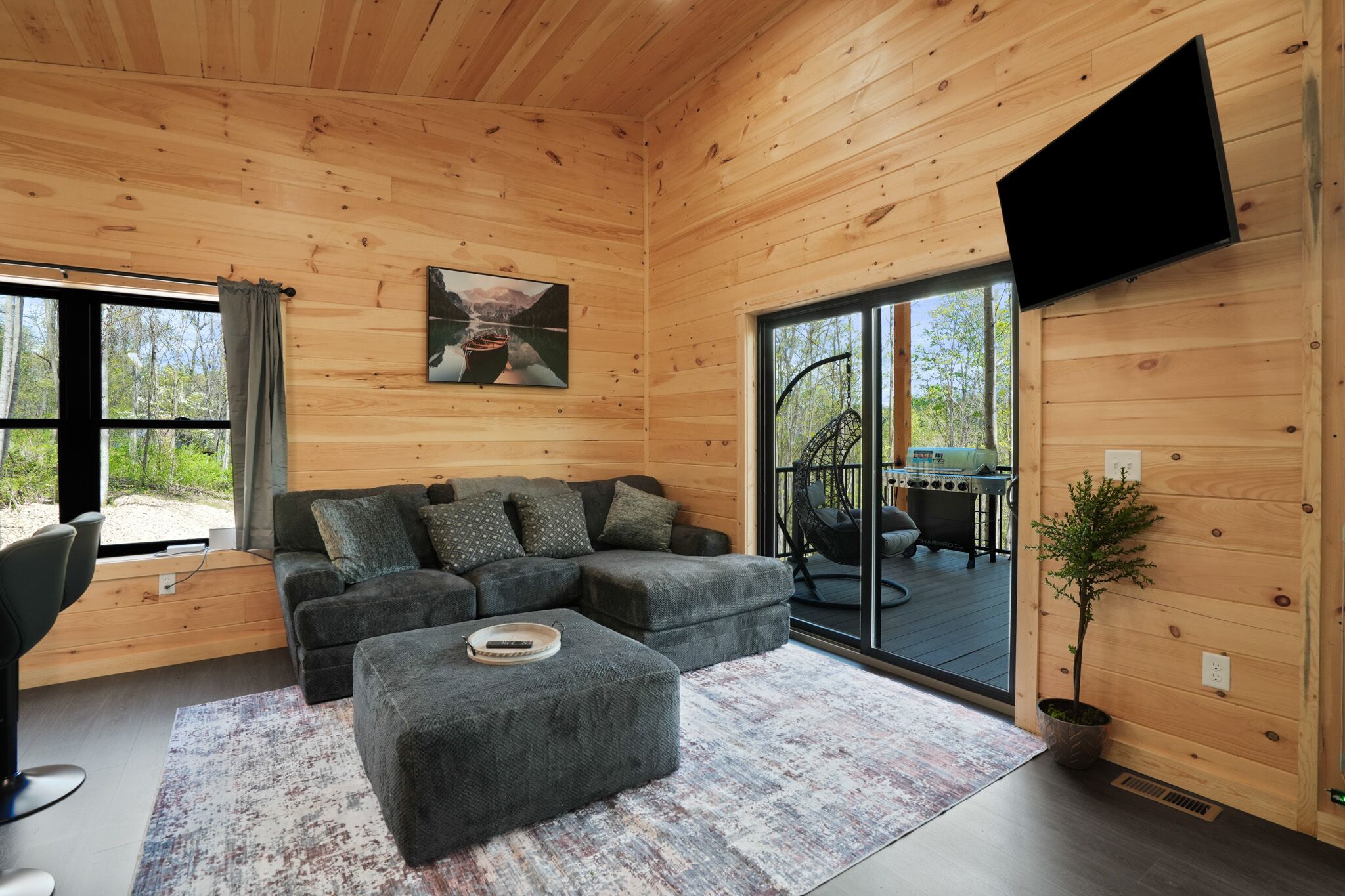 Fernseher, Kamin